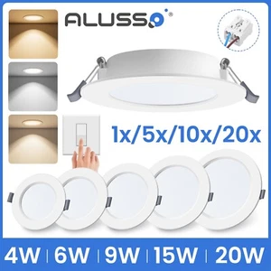 LED Einbaustrahler Panel Decken Leuchte Flach Rund Strahler Ultraslim Spot 230V - Bild 1 von 22