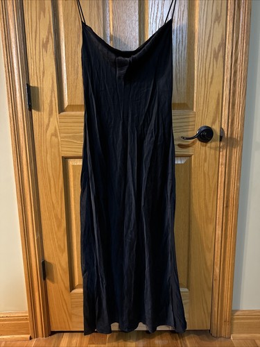 UNDERCOVER Maxi abito vintage Victoria's Secret 100% seta nero slip dea eterea L