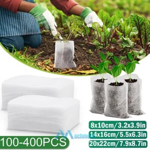 LOT Biodegradable Non-woven Nursery Bags Plant Grow Seedling FABRIC SEED Pots - Picture 1 of 30