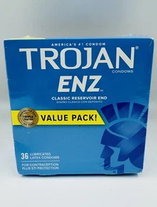 TROJAN ENZ Condoms For Contraception Plus STI Protection 36 Count EXP 07/2027 - Picture 1 of 4