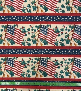 ANTIQUE AMERICANA 100% COTTON FABRIC 2008 RJR FABRICS 2 YARDS + - Picture 1 of 1