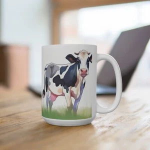 Taza de café de vaca, taza de vaca rústica con encanto - taza de café de vaca 15 oz - Imagen 1 de 5