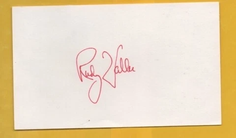 V-RUDY VALLEE Auth.Autograph index card w/coa Cover