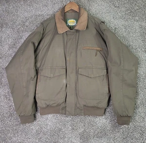 Cabelas Insulated Chore Coat Mens Medium M Brown Heavy Barn Jacket Thinsulate - Picture 1 of 16