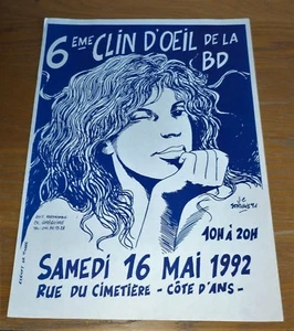 Comic Festival Plakat von 1992 JC SERVAIS SEHR GUTER ZUSTAND - Bild 1 von 2