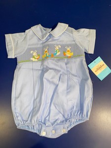 smocked baby grow