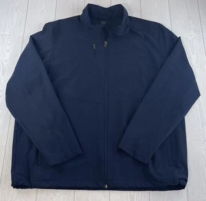 Graham Luxe Golf Jacket Mens XL Blue Solid GL3121 Kash Full Zip Hybrid Stretch - Picture 1 of 8