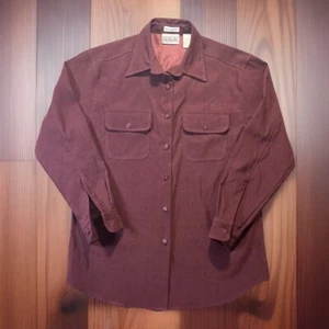 VTG Bill Blass Jeans Dress Shirt Women’s S Burgundy Y2k 90s Faux Suede Stretch - Picture 1 of 14