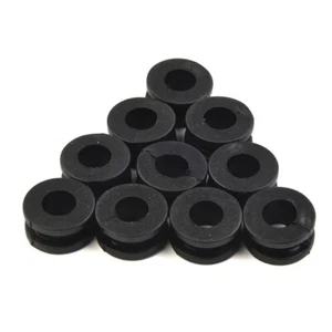 10PCS Universal  Motorcycle Rubber Grommet Mount Set Side Cover Fender Black - Picture 1 of 21