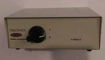 Belkin F1B024-E Metal Enclosure Serial/Parallel Connector 2-Port Data Switch - Image 1 of 3