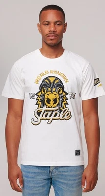 Camiseta Staple World Reknown Pigeon Brand 1975 Fear None parches bordados L Foto 1 de 4