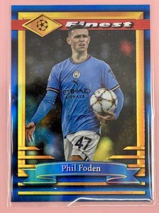 Topps Finest Flashback UCC 22/23 Phil Foden Manchester City Blue 12/99 #47 - Bild 1 von 4