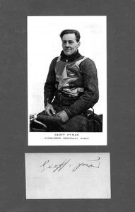 SPEEDWAY - GEOFF PYMER - página de corte firmada + imagen - en muy buena condición - Imagen 1 de 1