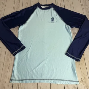 Ritz Carlton Cancun Long Sleeve Rash Guard Swim Shirt Mens Medium Blue Vacation - Picture 1 of 8