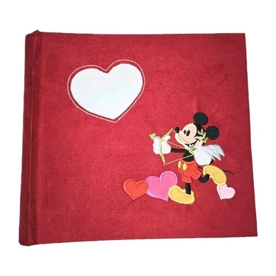 Álbum de fotos DISNEY Mickey Minnie Mouse corazones rojos amor Cupido regalo nuevo sin etiquetas Foto 1 de 4