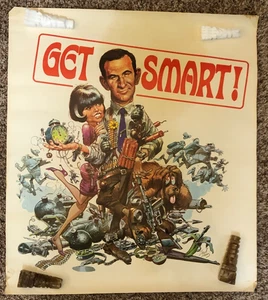 Vintage 1960er 21 x 24 Get Smart TV Show Maxwell Poster Jack Davis Kunst animiert - Bild 1 von 9
