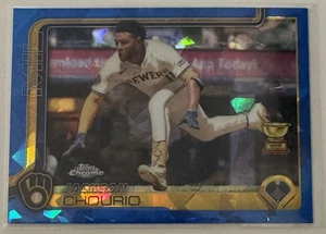 Jackson Chourio Topps Chrome 2025 Sapphire Edition Base Milwaukee Brewers RC Cup - Bild 1 von 2