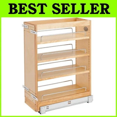 Organizador de gabinete de madera de arce, estantes ajustables Foto 1 de 4