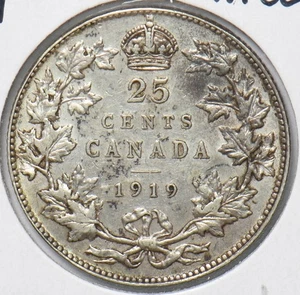 Canada 1919 Nice EF 25 Cents 490451 combine shipping - Picture 1 of 2