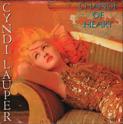 Cyndi Lauper Change of Heart 7" vinyl UK Portrait 1986 - pic sleeve has light - Image 1 of 3