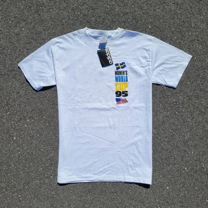 Vintage Women’s World Cup Soccer 1995 USA vs Sweden T-Shirt Size M NOS NWT - Picture 1 of 6
