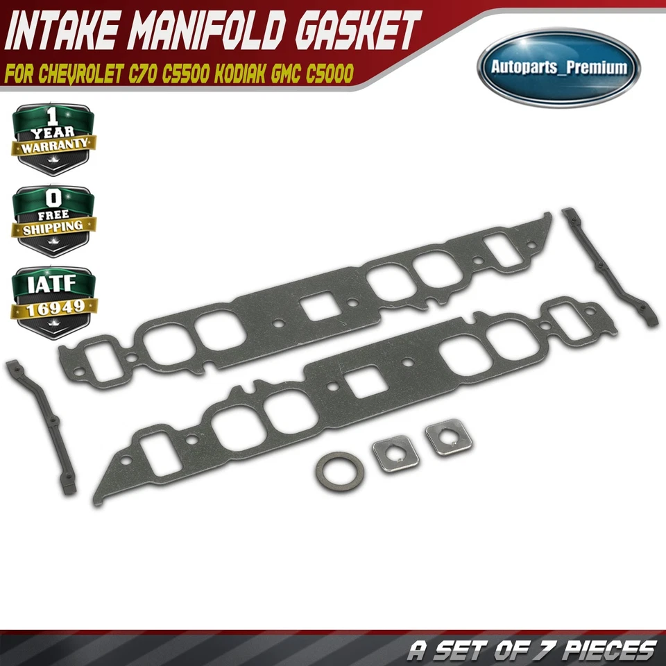 Engine Intake Manifold Gasket Set for Chevrolet C70 C5500 Kodiak GMC C5000 P6000 - Image 1 of 4