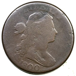 1800 S-204 R-4 Draped Bust Large Cent Coin 1c - Picture 1 of 2