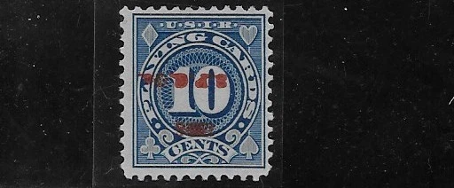 US Scott RF21, Revenue, Playing Cards, 10 Cent, Perf 11 , Used, NG, NH, F/VF - Image 1 of 1