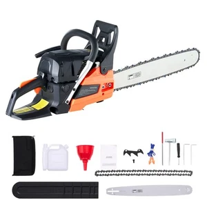 62cc Gas Chainsaw 3.8 HP Gas Powered 20 inch Chainsaw For Wood Cutting - Picture 1 of 12