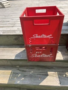vintage plastic milk crates used 2 From 68 And 71 Sealtest Dairy Solid Side - Picture 1 of 6