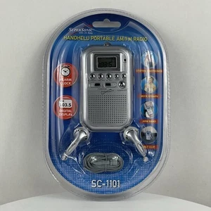 SuperSonic Mini Radio AM/FM de Bolsillo, Reloj Despertador, con Pantalla LCD Digital, ¡NUEVO! - Imagen 1 de 7