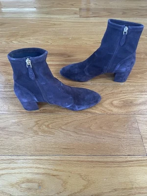 Bota Feminina Talbots Marrom Camurça Pardo Tornozelo Tamanho 8.5 - Imagem 1 de 4