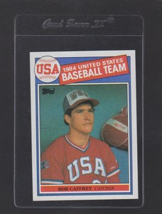 1985 Topps SET BREAK BOB CAFFREY USA BASEBAL TEAM #394 SEE SCAN