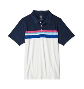 WONDER NATION Boys Size S (6-7) Fashion Polo Shirt Short Sleeve Blue/White - Picture 1 of 4