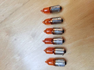 6 Stück Halogen Blinker Lampen 12V - 6 Watt; Bajonett- Verschluss BAX9S - Bild 1 von 2
