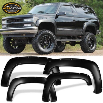 Fits 88-00 Chevy C1500 K1500 CK 92-99 Suburban Yukon Pocket Rivet Fender Flares Foto 1 de 4
