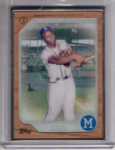 2017 Topps Transcendent Collection Icons HANK AARON Silver Framed 31/87 Braves - Picture 1 of 1