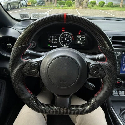 Volante de fibra de carbono real para Toyota 86 ZN6/GR Subaru BRZ ZC6/ZD8 17-21 Foto 1 de 4