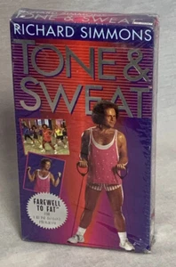 Workout Exercise VHS Richard Simmons Tone & Sweat (1994) Fitness Sealed New - Picture 1 of 5