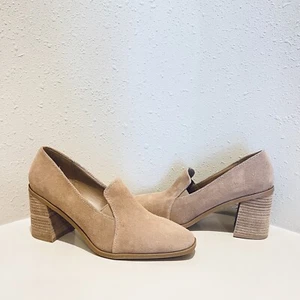 Joie Wevently Nude Suede Block Heel Women’s Shoes Size US 9 NWT - Picture 1 of 8