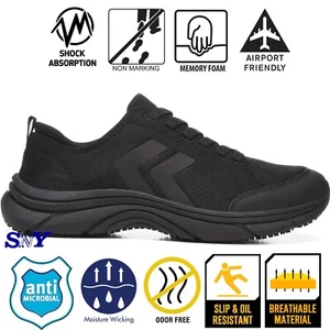 Dr. Scholl's Women's Non-Slip Arch Support Microbe Odor Shield Work Black Shoes - Picture 1 of 9