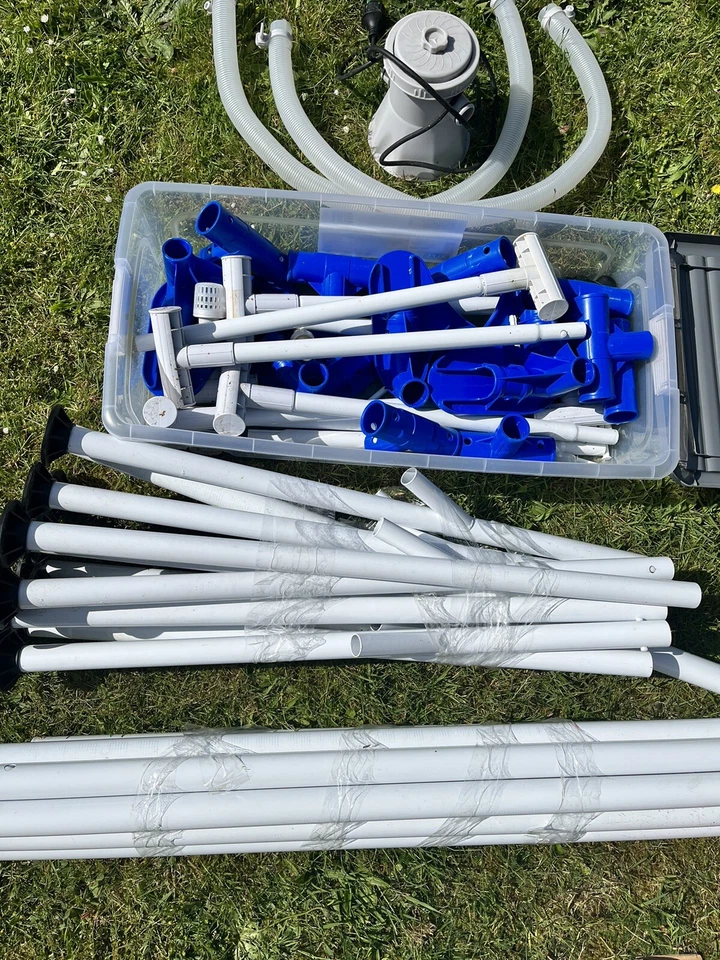 Intex Family Frame Pool 450x220x85 cm - Blau (28273) - Bild 1 von 4