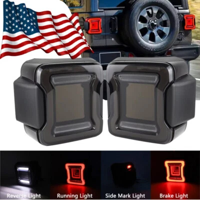 Luces traseras LED para Jeep Wrangler JL 2018-2023 luces intermitentes traseras ahumadas Foto 1 de 4