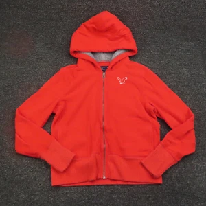 American Eagle Jacket Youth XL Red Fleece Hooded Full Zip Long Sleeve Boys - Picture 1 of 9
