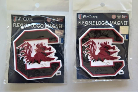 LOT OF TWO (2) SOUTH CAROLINA GAMECOCKS, FLEXIBLE MAGNETS FROM WINCRAFT Cover