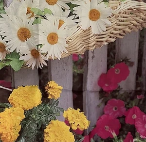 Bandera floral de primavera para jardín exterior o decoración de pared. Tamaño grande 28” x 40” - Imagen 1 de 3