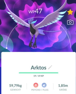 !!! Pokémon GO NEW GALARIAN ARTICUNO Trade ULTRA RARE Galar Arktos Tausch !!! - Bild 1 von 3