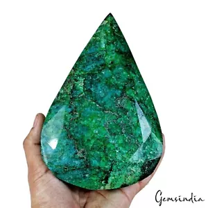 Esmeralda verde natural de 8900 quilates de Brasil piedra preciosa suelta talla pera extraída en tierra ~ casi nueva - Imagen 1 de 8
