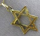 David Floating Pendant & Chain #24971 Estate 14K Yellow Gold Handcrafted Star Of