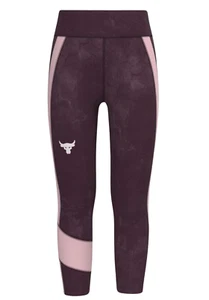 NEW Under Armour Project Rock Girls Ankle Crop Leggings 1359255 569 Youth LARGE - Picture 1 of 3